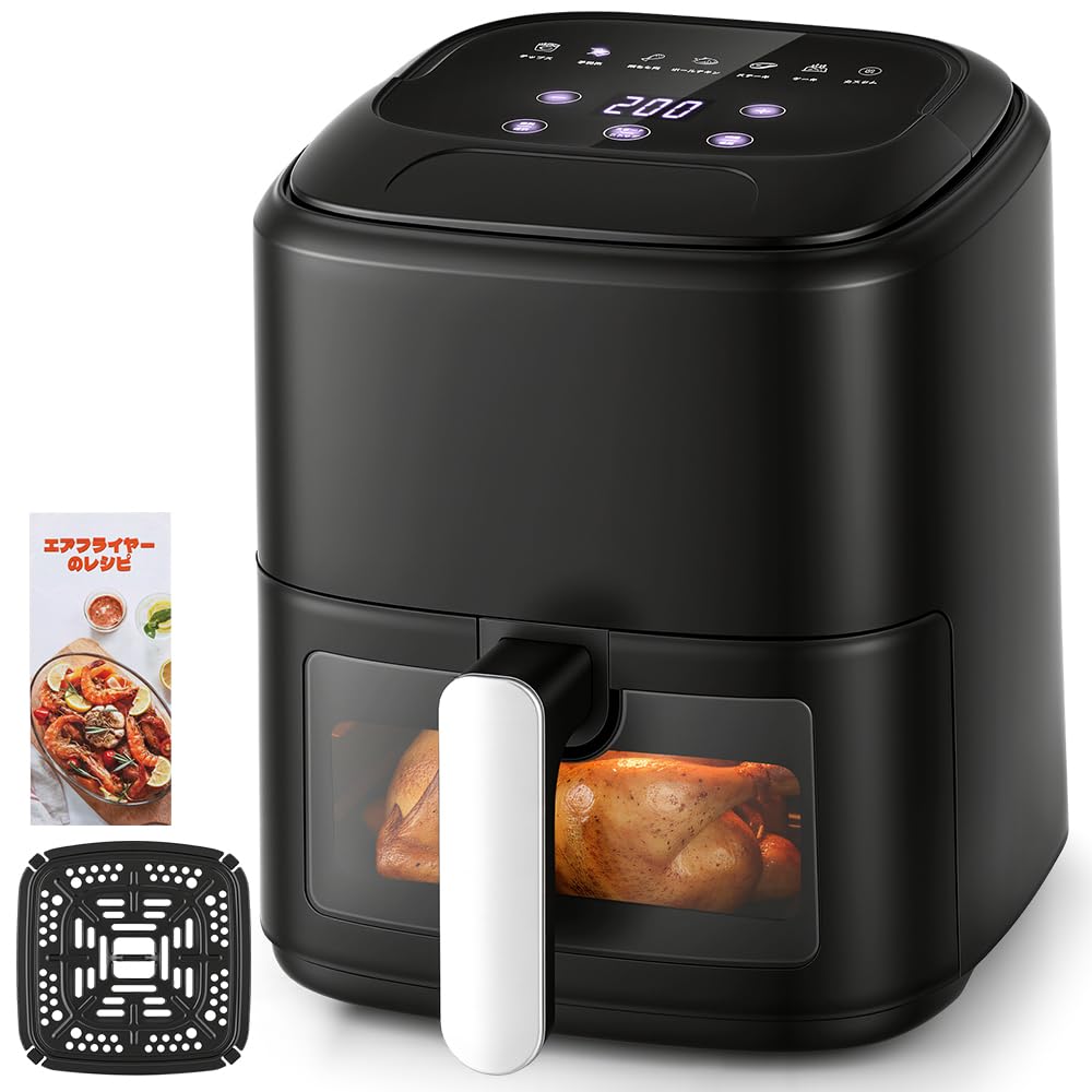 Amazon.co.jp: ノンフライヤー 4.5L 揚げ物 LEDタッチパネル 【90%脂質